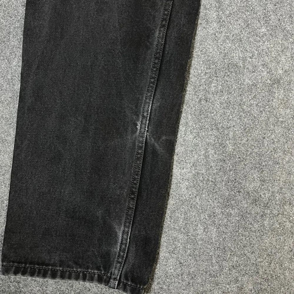Levis 505 Regular Fit Black Denim Jeans Mens 36x32 Straight Leg Cotton Pants